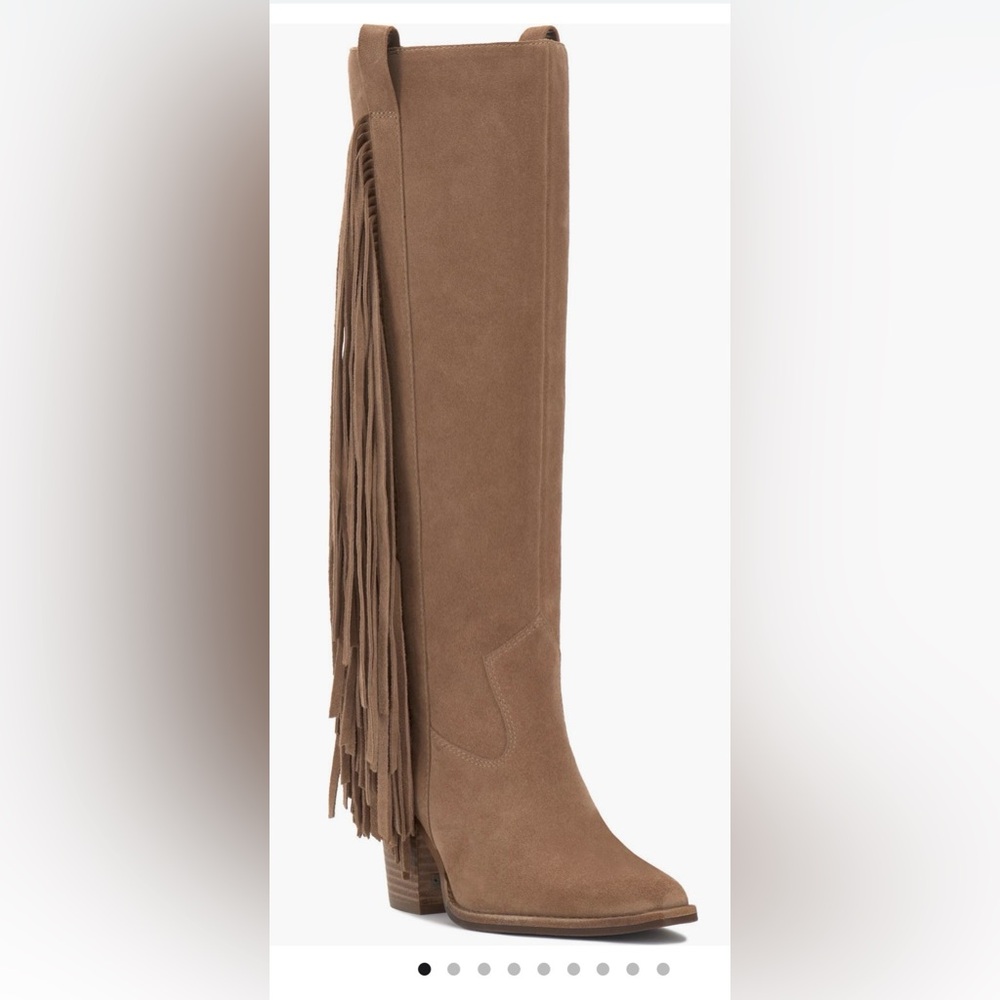 Vince Camuto Tan Suede Over the Knee Boots